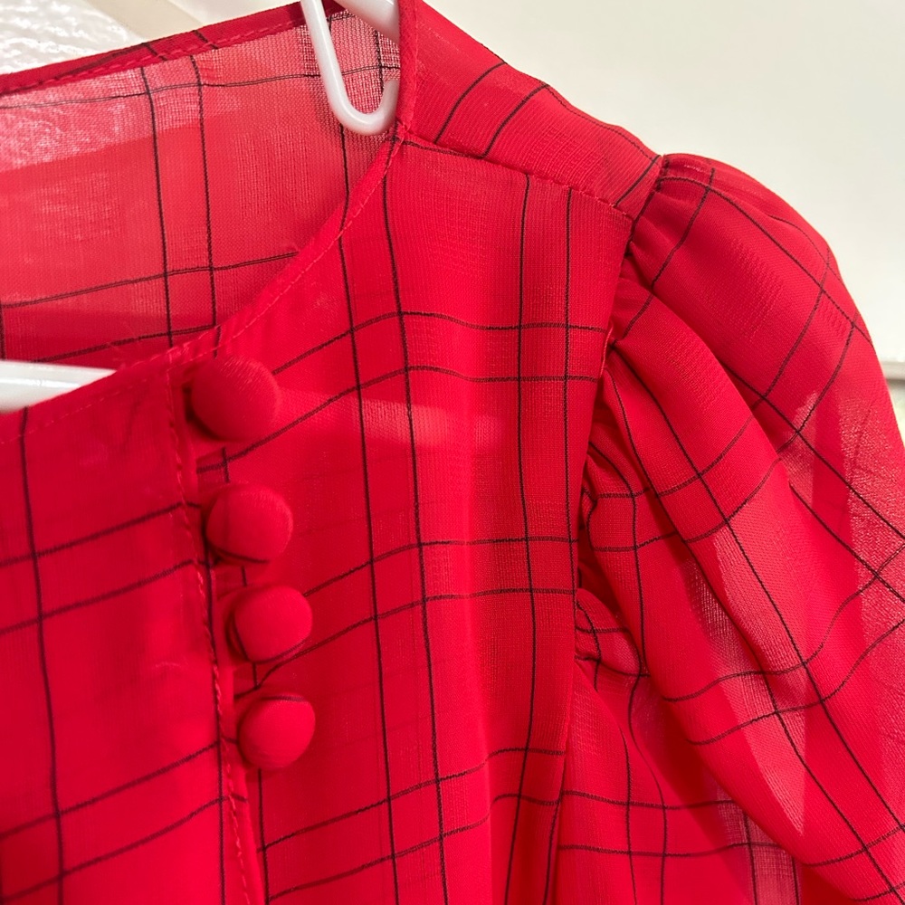 Vintage sheer red dress